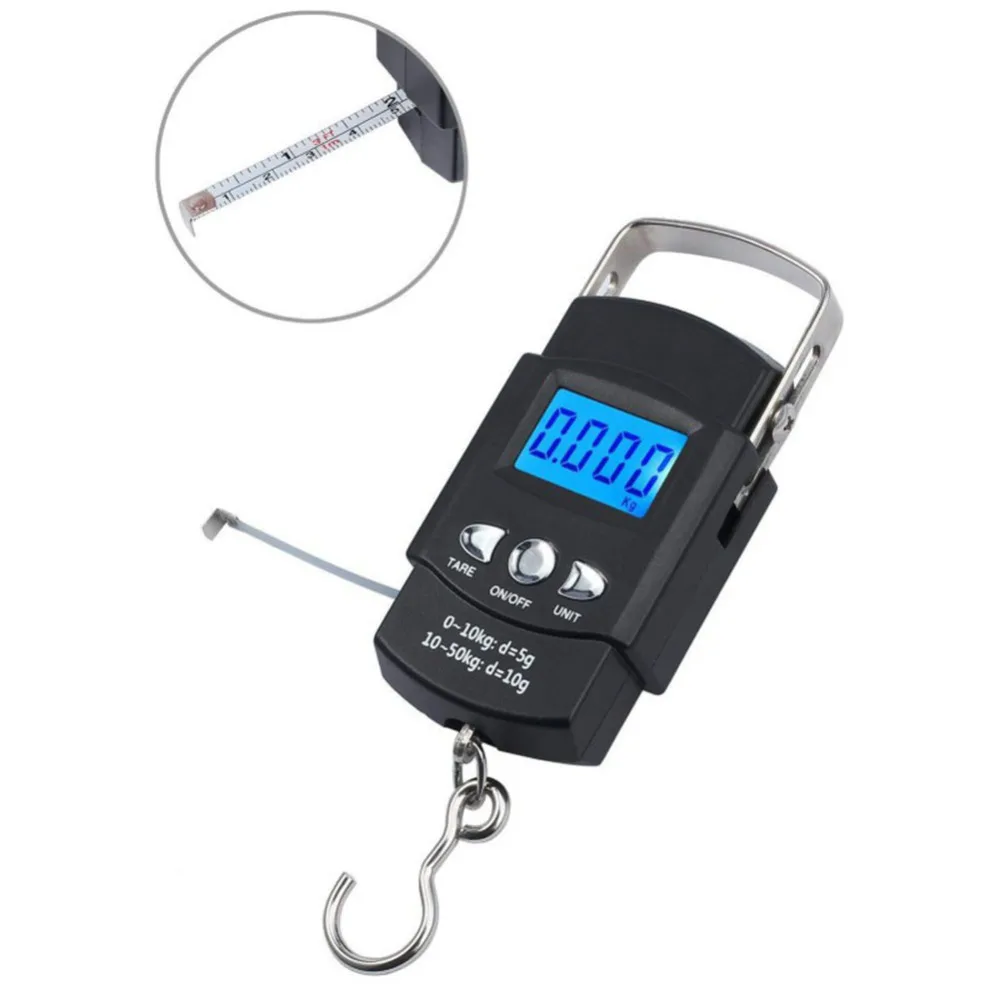 

Pocket Portable Hanging Scale 50kg/10g LCD display Digital Electronic Hand Held Hook Balance Weighing with Backlight
