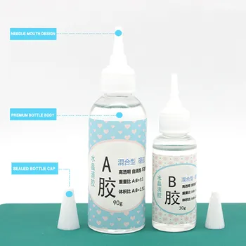 

1 Set Art High Adhesive AB Crystal Glue Mixed Hardener Accessories Tool Jewelry Making DIY Resin Epoxy Clear Solvent Resistance