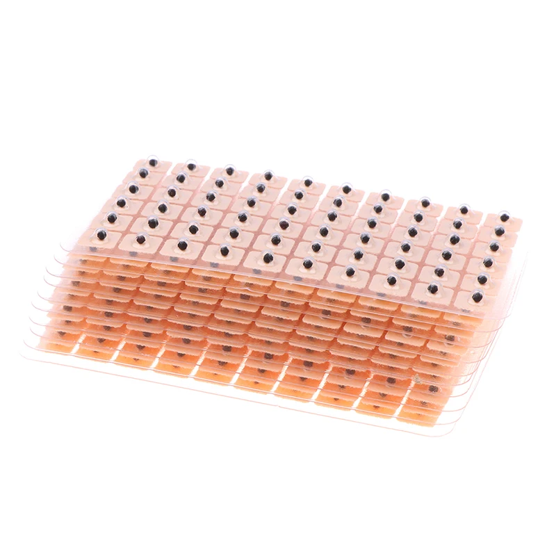 

600pcs Disposable Press Needle Ear Seeds Acupuncture Vaccaria Plaster Bean Massagee Multi-Condition Ear Seed Acupressure Kit