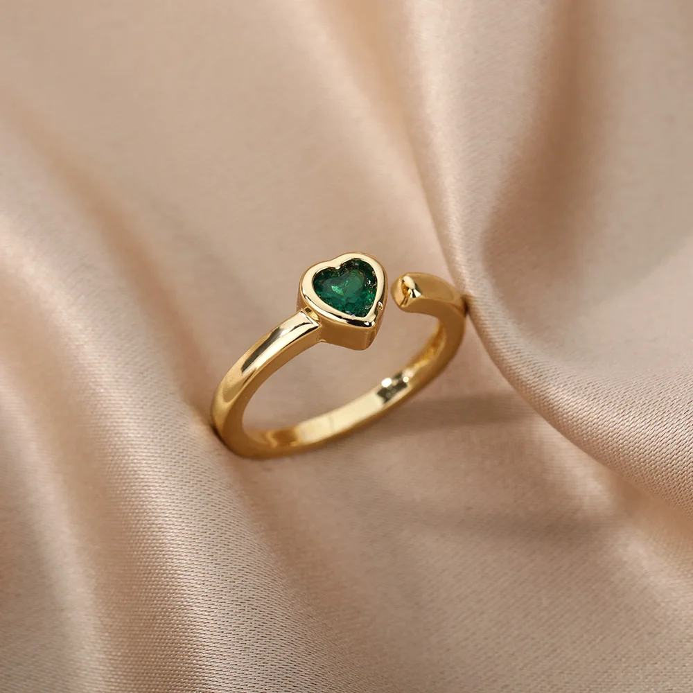 Boyfriend Wedding Rings for Women Fashion Zircon Ring Heart Finger Rings for Women Wedding Jewelrya Good Gift for a Girlfriend Family 
