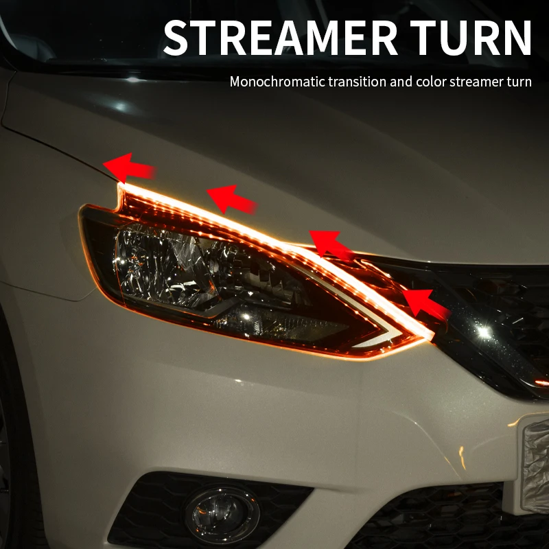 2Pcs RGB ְ  Ʈ App  DRL 12v  Ʈ   õִ   帣 LED Ʈ