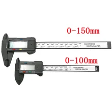 Alta precisão eletrônico digital display caliper 100/150mm ferramenta de medição de plástico diâmetro interno régua calibre externo