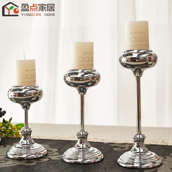 

Nordic Romantic Candle Holder Iron Metal Simple Candlestick Modern Restaurant Suporte Vela Wedding Dinner Candle Holder MM60ZT