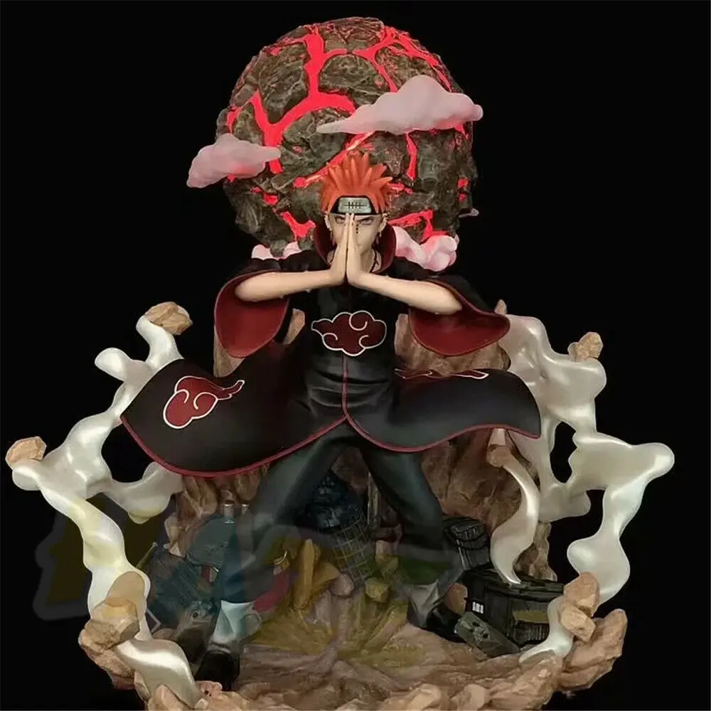 

Naruto Nagato Pain Statue Model Painted Anime PVC Figure Figurine Toy Collection Led Light In Box 38cm