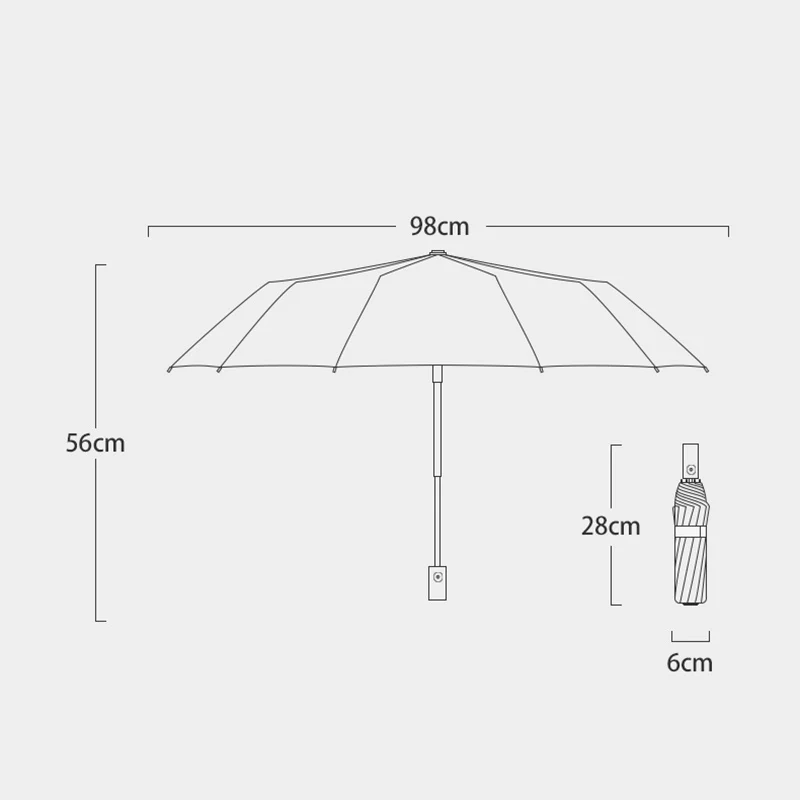 Car Emblem Automatic Fold Windproof Umbrella for Skoda