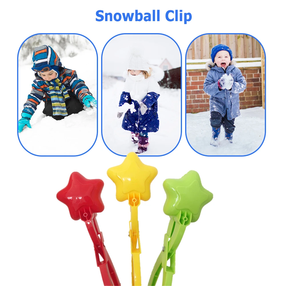 Snowball Maker Plastic Clip Kids Outdoor Sand Snow Ball Mold Toys for Childr LD 