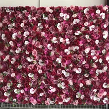 Tongfeng rosa 8 pçs/lote seda artificial rosa peônia 3d flor painel de parede casamento pano de fundo decoração flor corredor casamento(China)