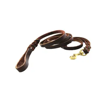 

1pc Dog Pulling Rope Durable Practical Portable Pet Leash Leather Pet Pull Strap for Outdoor Outside