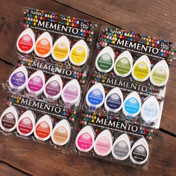 

Tsukineko 4-piece Set of Inkpad Handmade DIY Craft Oilmark Mud Rubber Stamp Fabric Scrapbook Inkpad Mud Finger Painting Wedding