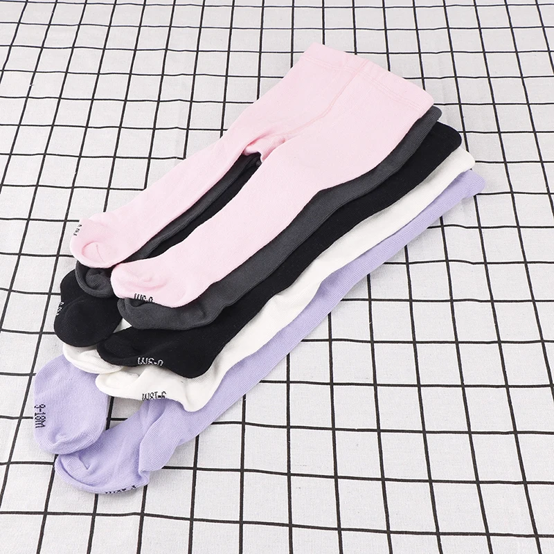 1pair children pantyhose solid color cotton girls pantyhose baby leggings spring and autumn baby tights