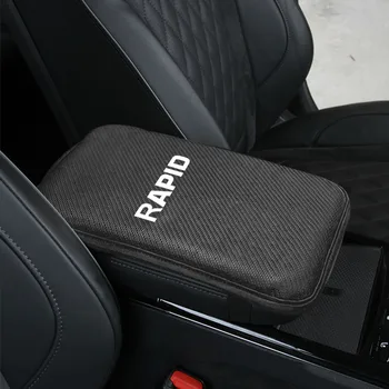 

Car ArmRest Seat Box Pad For Skoda RAPID Auto Armrests Storage Box Mats Central Console Heighten Car Accessories Interior 1Pcs