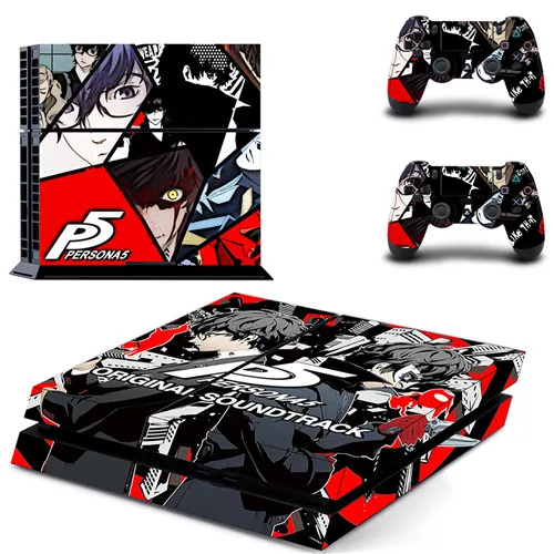 QPTM0345 Игровой Persona 5 полное покрытие лицевые панели наклейка для PS4 Наклейка для playstation 4 консоль и контроллеры наклейка для PS4 виниловая наклейка - Цвет: QPTM0345