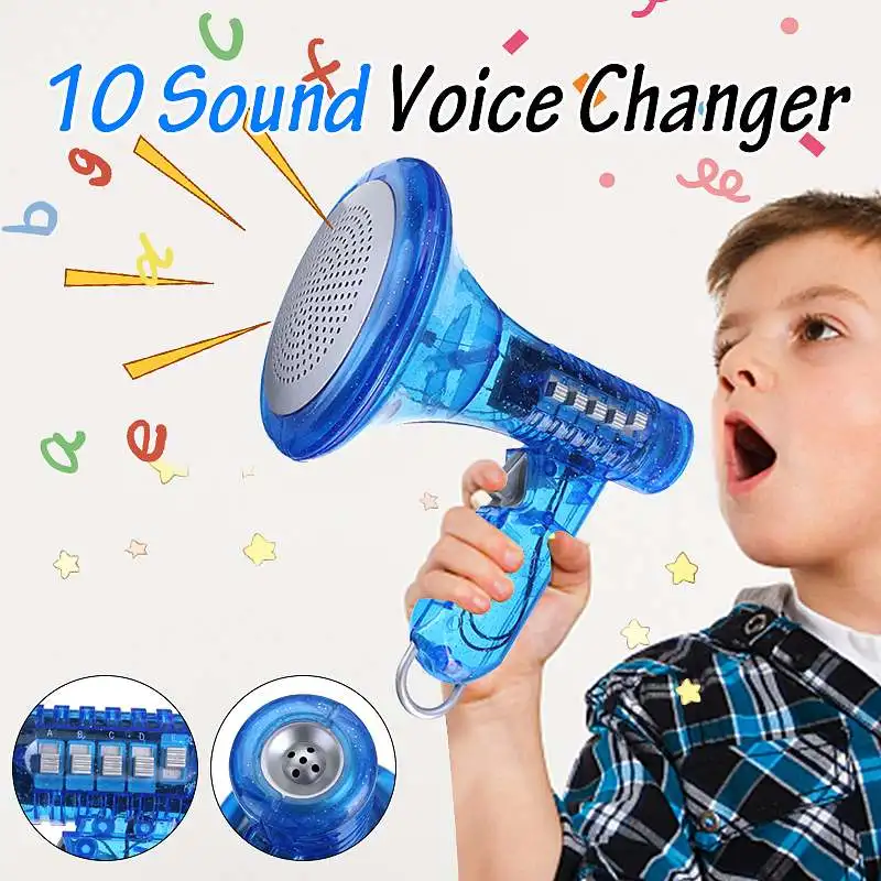 

10-Sound Effects Blue Voice Changer Robot Loud Superbright Children Fun Toy Speaker Kids Children's Gift Kids Toy Boy Gift