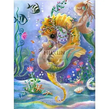 

Diamond embroidery Seahorse diamond painting cross stitch crafts diamond mosaic kit Mermaid full rhinestone home decor pattern
