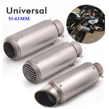 

Universal 51mm/60mm motorcycle pipe exhaust Carbon Fiber Exhaust Pipe with DB killer Muffler for R6 Z750 Z800 MT07 SV650 Z900
