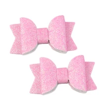 5 шт. 55*31 мм Однотонные мелкие блестки синтетические кожаные галстуки-бабочки для вечерние декор, 5Yc7932