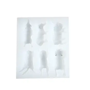 

6 Shapes Cute Sanddog Dog Pendant Silicone Mold Resin Jewelry Making Art Crafts Jewelry Mold