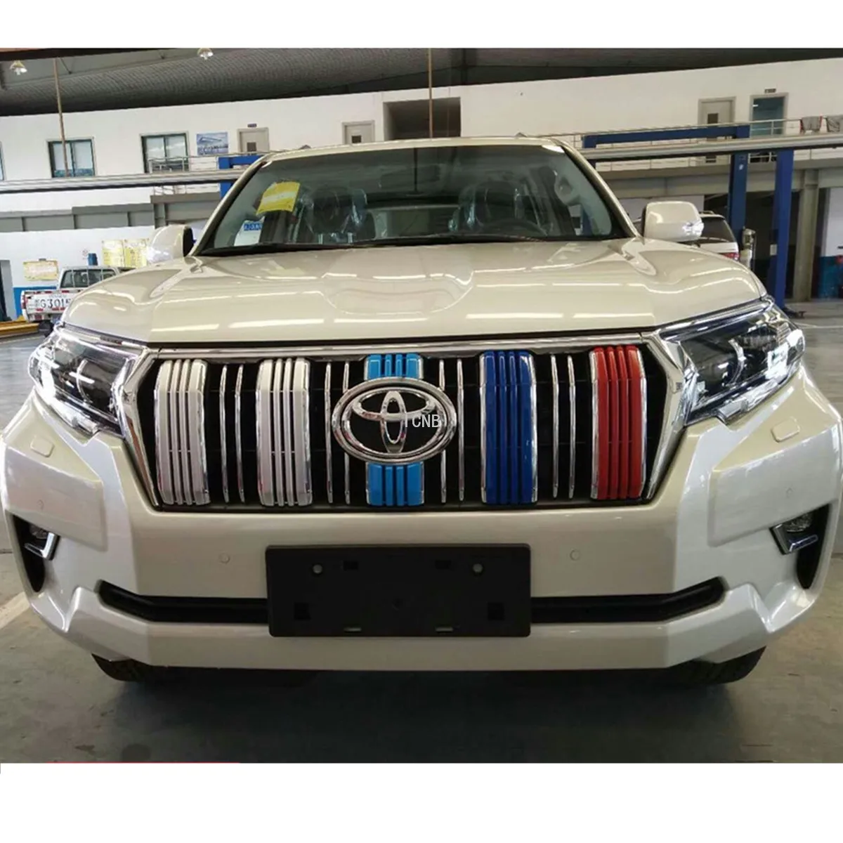 Автомобильный Стайлинг Передняя средняя сетка отделка полосы для Toyota Land Cruiser Prado 150 аксессуары