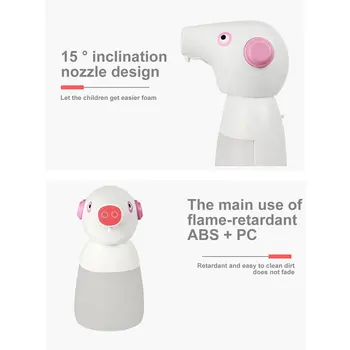 

Cartoon Pig Shaped Foam Liquid Dispenser Automatic Soap Dispenser Sensor Touchless Hand Washer Soap Dispenser