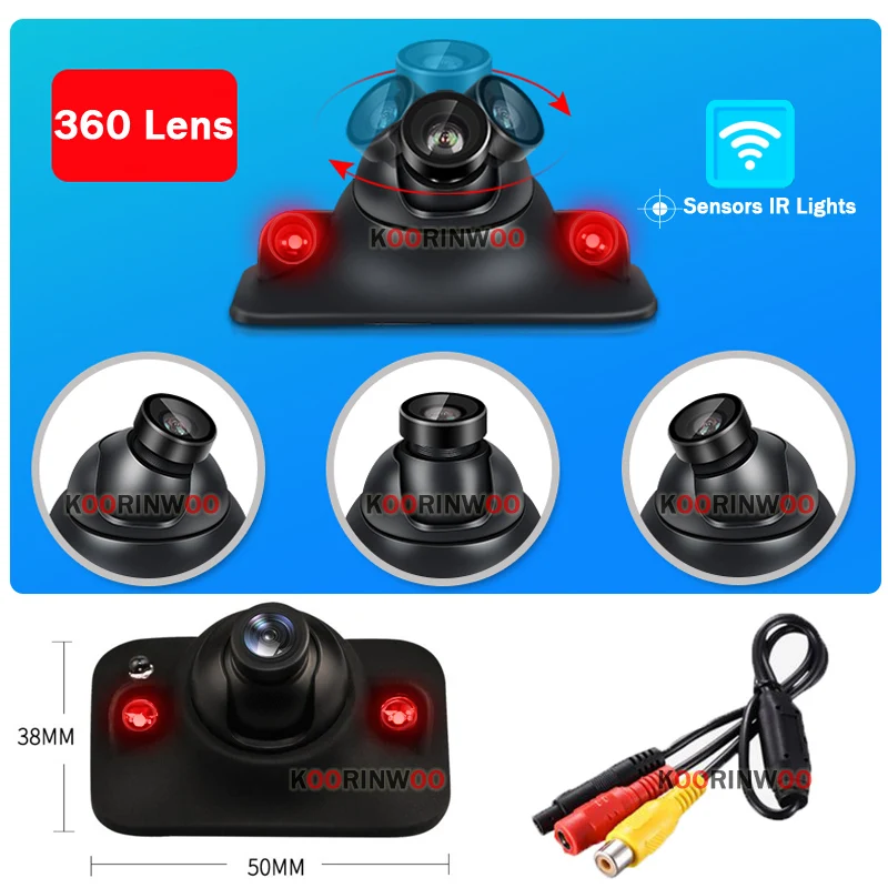 OOWLIVEE   ķ Ǯ ŰƮ, 360 ڵ DVR  , ڵ Ŭ ڴ, ߰ ð ī޶, LCD 5 ġ  ̷ HD