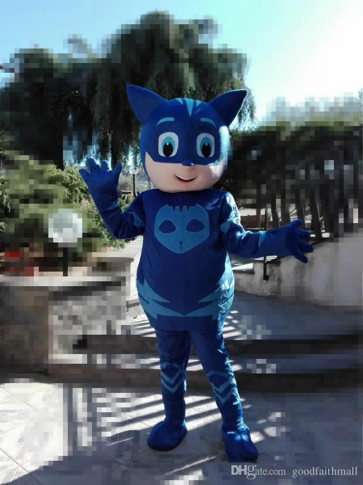 

Hot sale Mask man Mascot Costumes Parade Quality PJ costumes Mascot Birthdays Catboy Costumes