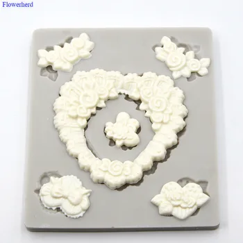 

Innovative Cake Decorating Tools Wreath Flower Leaves Fondant Cake Silicone Mold Birthday Decoartion DIIY Chocolate Biscuit Mold