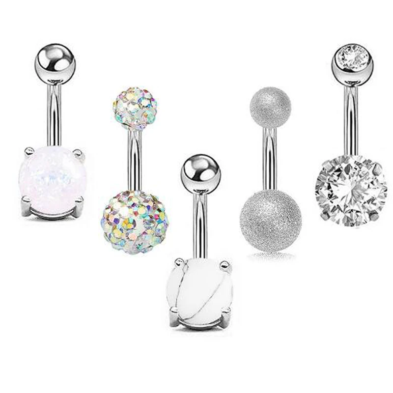 5 шт./компл. пикантные висячие кольца для пупка пирсинг живота из хирургической