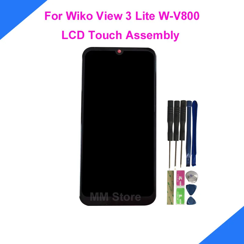 

For Wiko View 3 Lite W-V800 LCD Display With Touch Screen Digitizer Assembly Replacement With Tools