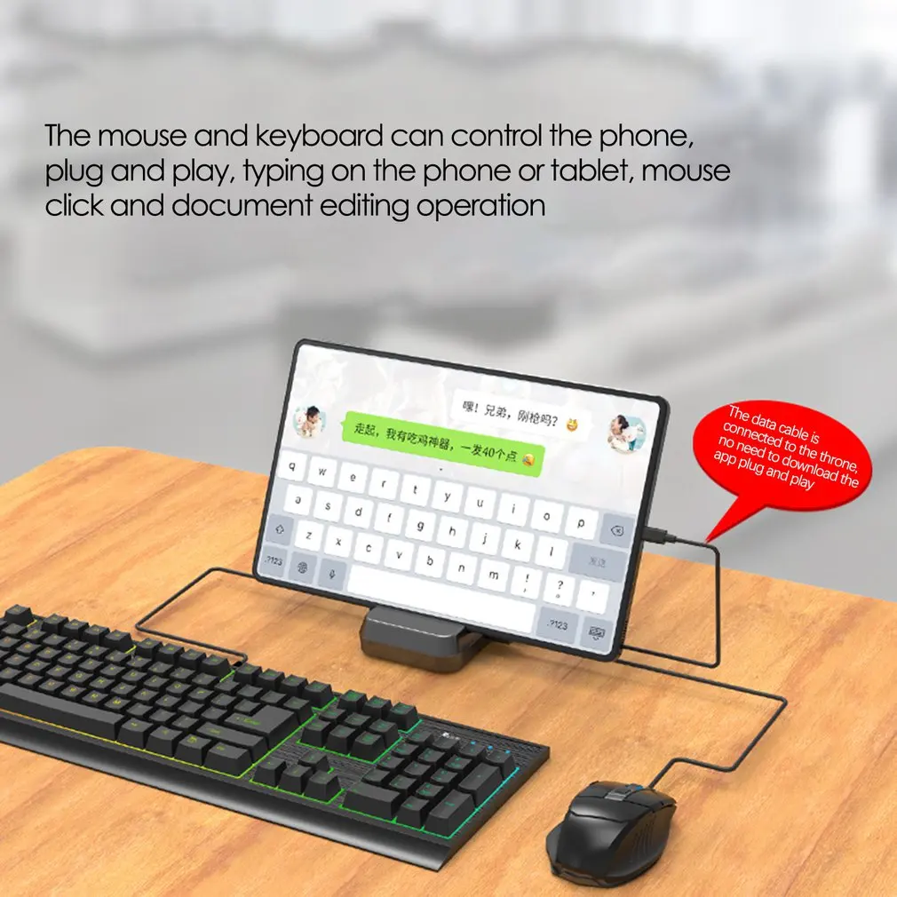  GAMWING for PUBG Mobile phone Game Controller Dual USB Ports Mouse and Keyboard Battledock Converte