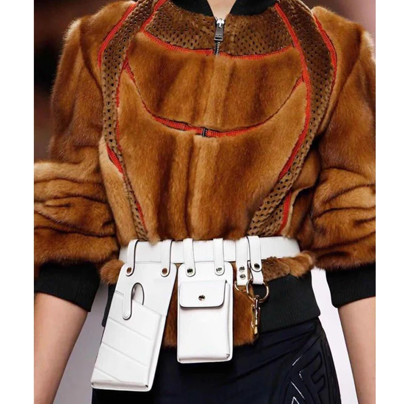 Поясная Сумка для женщин чехол на пояс кожаный в стиле панк поясная сумка