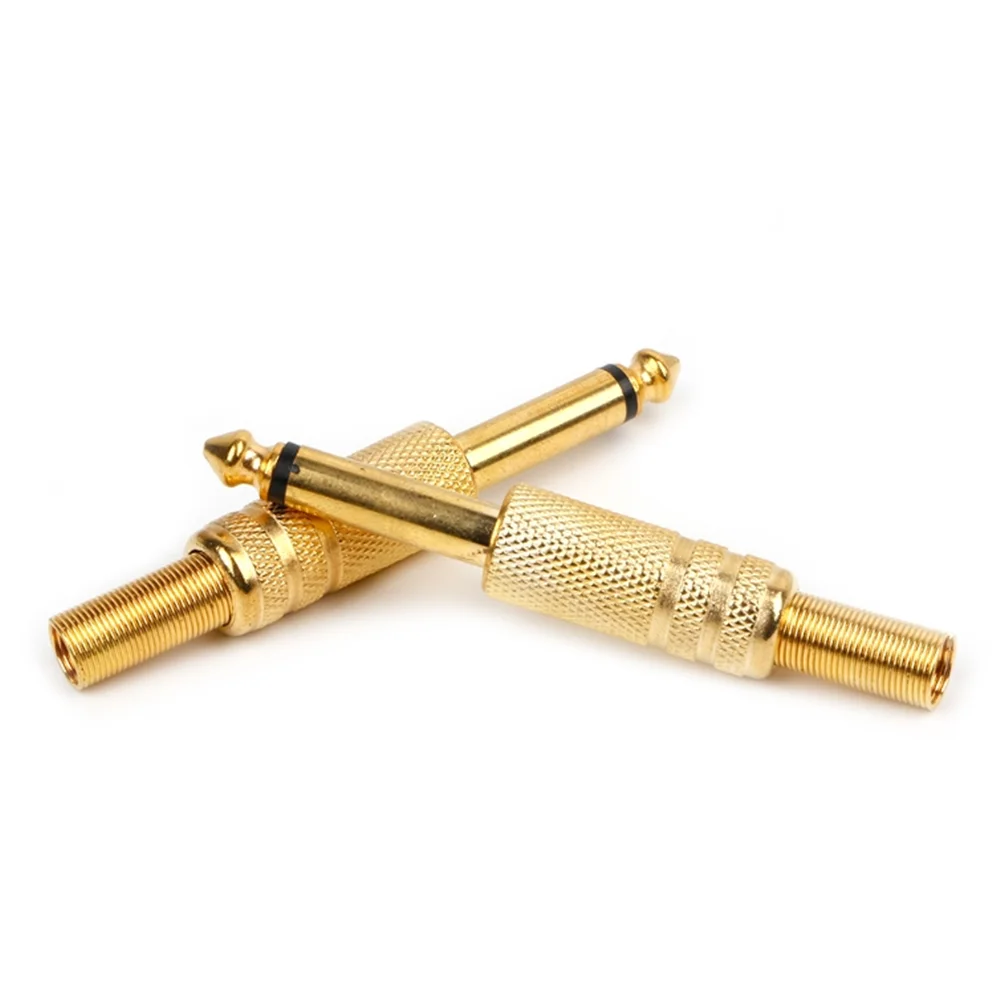 10pc conector de audio 635mm macho banhado 03