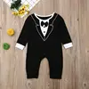 newborn boy romper one piece long sleeve handsome infant baby boy jumpsuit rompers clothes ► Photo 3/6