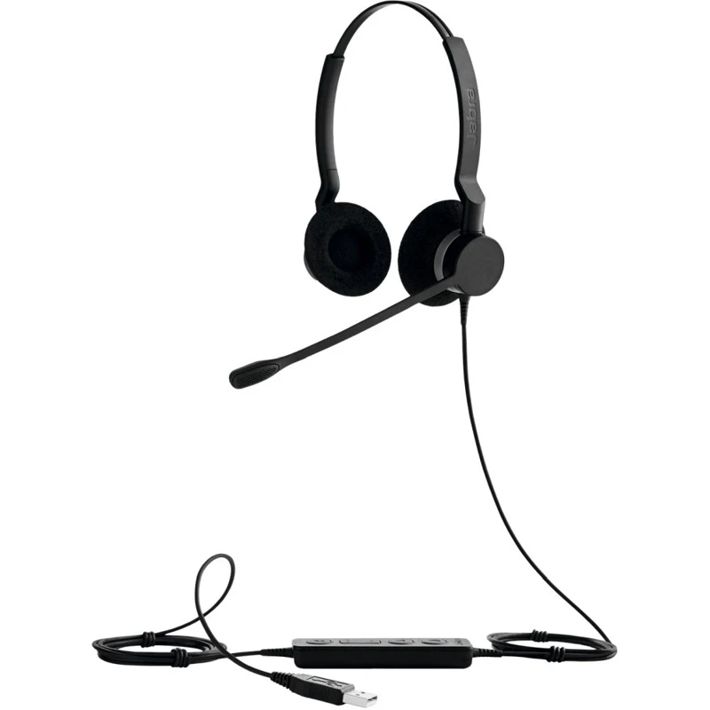 Гарнитура JABRA BIZ 2300 Duo для контактных центров накладные черный (2399 823 109)|Наушники и