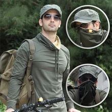 Походные футболки мужские веломайки блуза с длинными рукавами футболка с высоким воротником и длинными рукавами ветрозащитный для езды футболка с маской