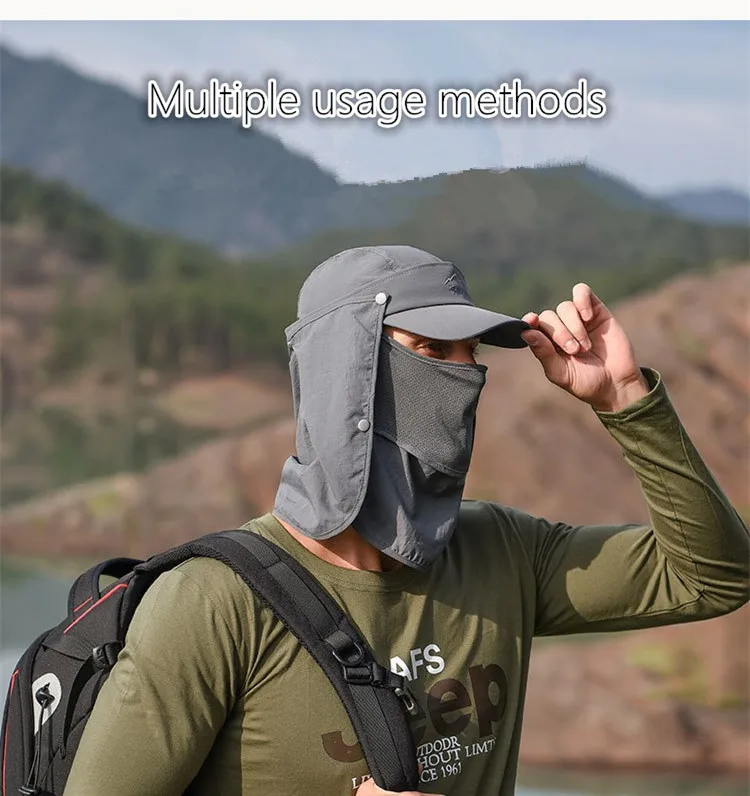 SPF40 Face Shield Mask Fishing Cycling Outdoor Balaclava Scarf Hat
