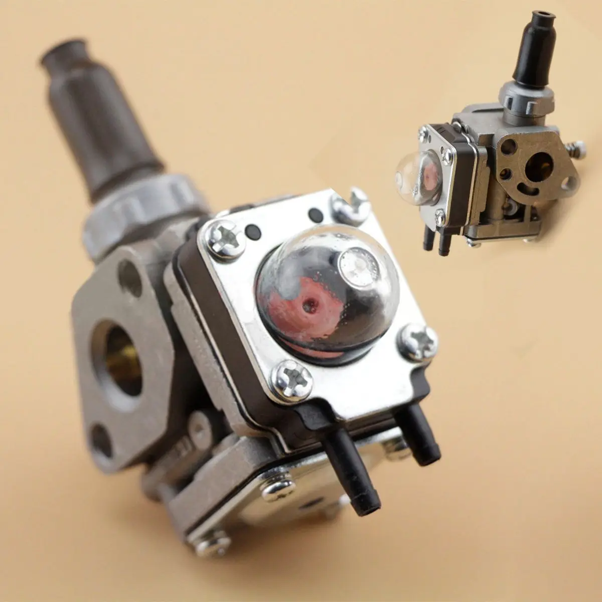 DWZ Carb Carburetor Fit TH43 TH48 Carburettor Engine Strimmer Bushcutt Silver&Black