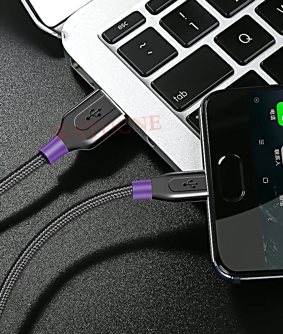 Usb type-C кабель для быстрой зарядки USB C кабель для передачи данных Usb-C кабель для зарядки samsung S10 S9 S8 Xiaomi mi 8 A2 красный mi Note 7 кабель type-C - Цвет: Черный