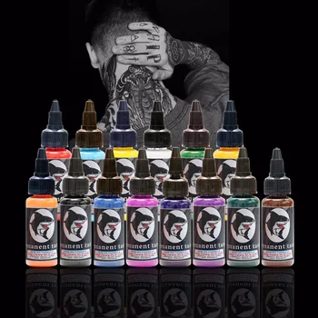 

14 Bottle 30ml Natural Plant Tattoo Pigment Permanent Makeup Tattoos Ink Pigment For Body Professional Beauty Art tools new