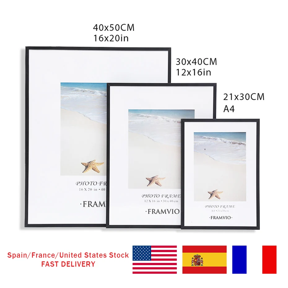 30x40 Photo Frames Modern Metal Picture 15x20 30x40 A4 21x30 40x50cm With  Mat Plexiglass Poster Canvas Print Wall Art Home Decor - Frame - AliExpress