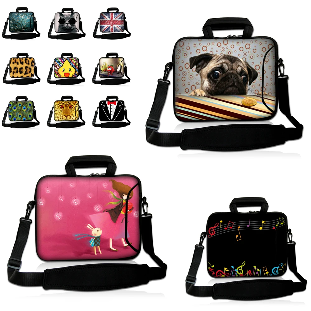 Soft Laptop Bag 10.1 11.6 12.3 13.3 14.1 15.4 15.6 17.3 Notebook Chromebook Tablet Messenger Handle Case For MacBook Pro 15 13