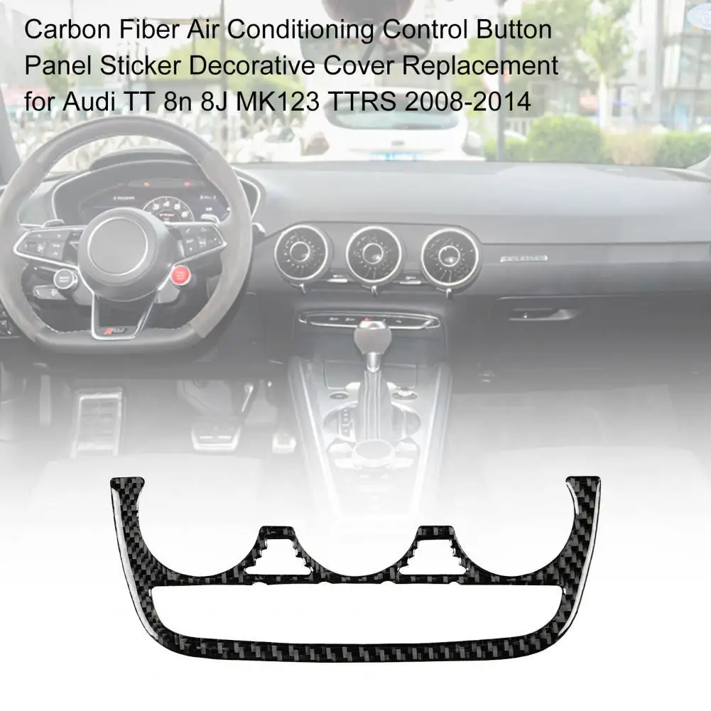 Carbon Fiber Air Conditioning Control Button Panel Sticker Decorative Cover Replacement for Audi TT 8n 8J MK123 TTRS 2008-2014 | Автомобили