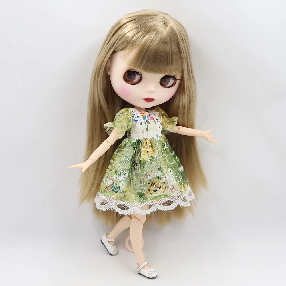 ICY 1/6 Blyth Кукла № 9031 золотые волосы с белой/темной кожей Обнаженная кукла, индивидуальные матовое лицо соединение тела