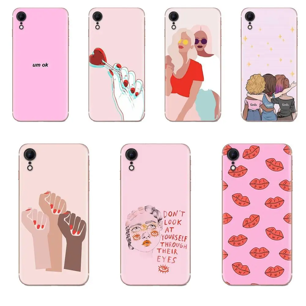 Custom Pattern Transparent Soft Shell Feminist For LG G3 G4 G5 G6 G7 K4 K7 K8 K10 K40 K50 Q6 Q60 V10 V20 V30 V40 Nexus 5 5X 2017 | Мобильные