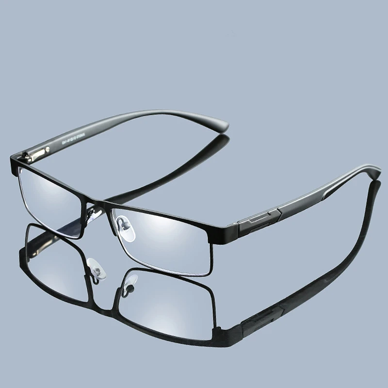Для мужчин Титан сплава очки для чтения не сферические 12 Слои линзы с покрытием Ретро Бизнес дальнозоркости рецепта