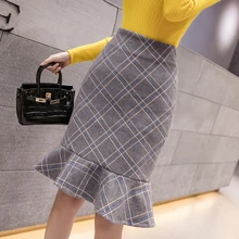 Новинка, зимняя модная женская юбка, длинный хвост, посылка, ягодицы, юбки, серый, большой, гризли, маленький, черный, 7296