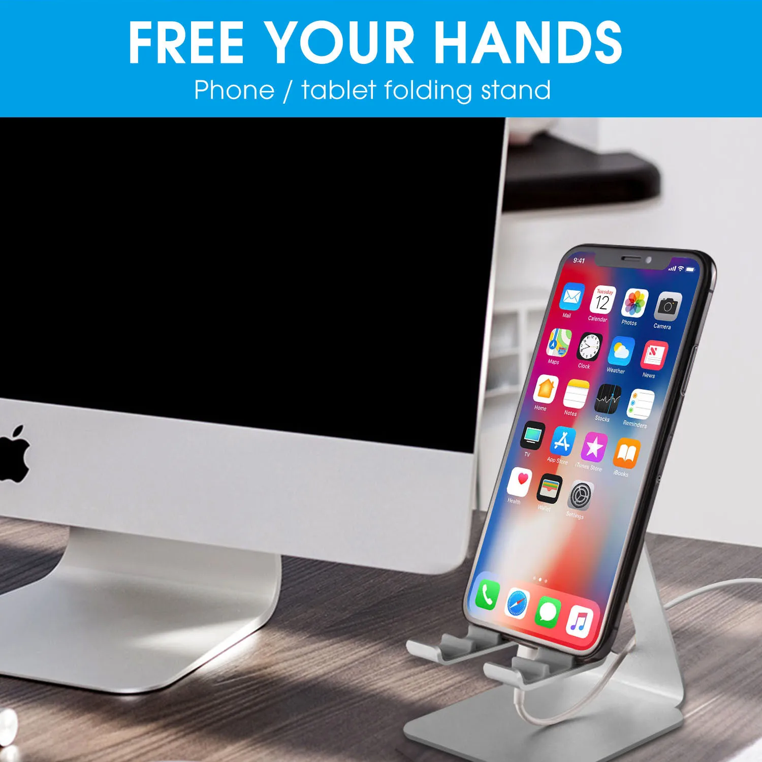 Tablet Stand Adjustable GOOJODOQ For iPad Stand Holder Desktop Holder Dock For iPad Pro11 Pro 10.5 Air Mini tablet holder tablet stand
