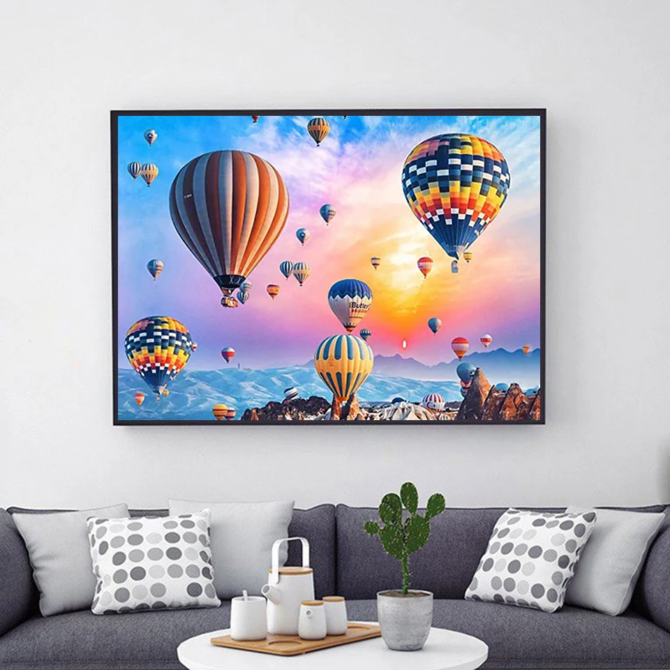 Diamond Painting Painting Set Diamond Art Kits Hot Air Balloon Needlework Full Square Painting Art