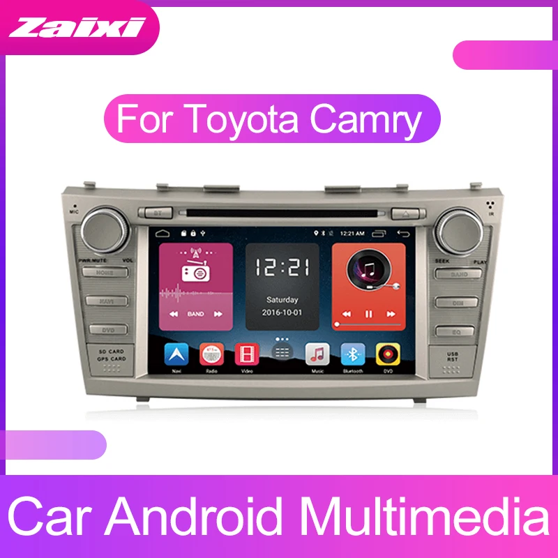 ZaiXi 9 дюймовый сенсорный экран Android Автомобильная аудиосистема для Toyota Camry 2006 ~ 2011