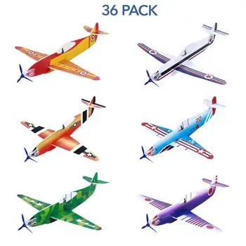 

Toyvian 36pcs Assembly Flying Glider Plane Lightweight Foam Air Planes Fun Toys Party Favor for Kids durable and practical use