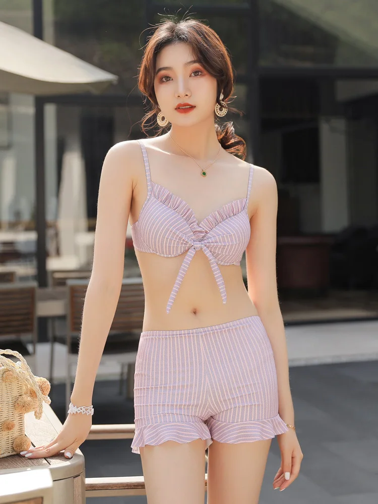 

Bathing Suit Women's Belly Covering Slimming Conservative 2019 New Style One-piece Large Size Swimwear xing gan qun-Boxer Bubble